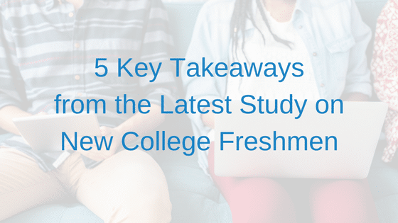 2017 study on new college freshmen